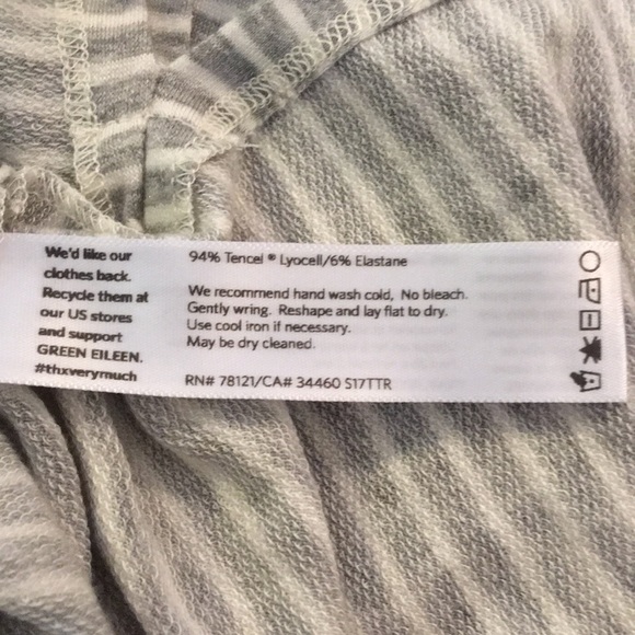 New Eileen Fisher Striped Shirt USA Soft - Picture 4 of 4